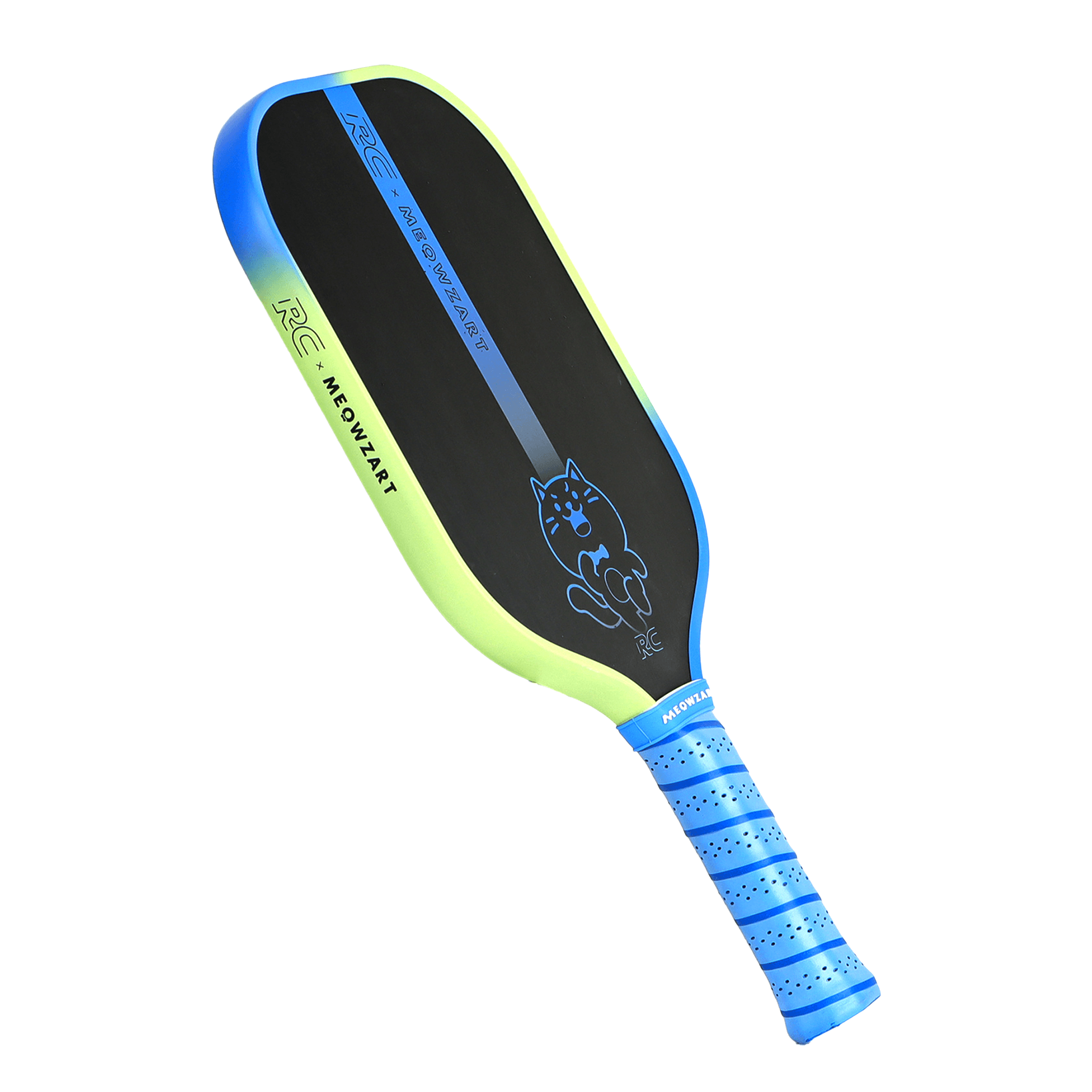 QUASAR Raw Carbon Non-Honeycomb Core Pickleball Paddle-NeonTraIl Meowzart